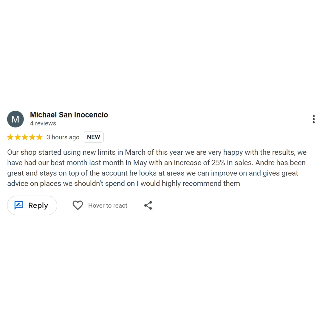 Michael San Inocencio, Animal Speedwerks - Google review